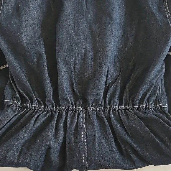 Men's Denim Jumpsuit with White Stitching - Picture 3 of 9